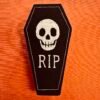 embroidered-halloween-coffin-skull Halloween craft tutorial: embroidered skull coffin box