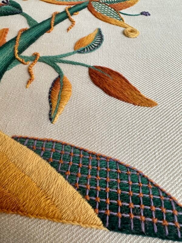 Hillocks Embroidery The Star Flower and the Snail | Crewel Embroidery Kit