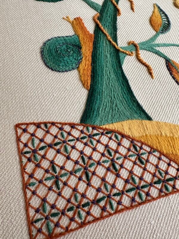 Trellis The Star Flower and the Snail | Crewel Embroidery Kit