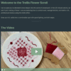 Trellis flower embroidery video Trellis Flower | Crewel Embroidery Scroll
