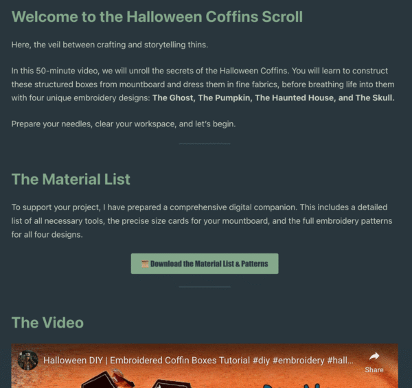 Halloween Coffins Scroll