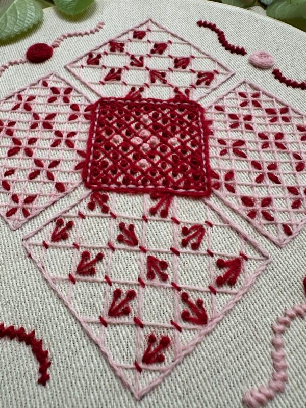 trellis Trellis Flower | Crewel Embroidery Scroll