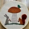 woodland-companions-embroidery-full-view Woodland Companions | Crewel Embroidery Scroll