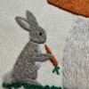 woodland-companions-rabbit-turkey-work-detail Woodland Companions | Crewel Embroidery Scroll