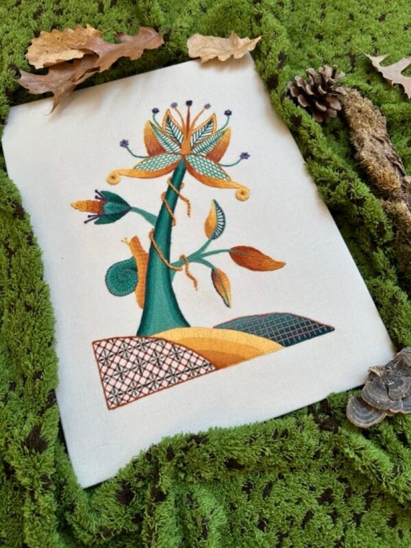 The Star Flower and the Snail | Crewel Embroidery Kit