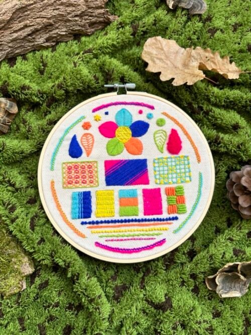 Neon 30 | Crewel Embroidery Scroll