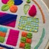 trellis-bullion-pekinese-stitch-embroidery-kit Neon 30 | Crewel Embroidery Scroll