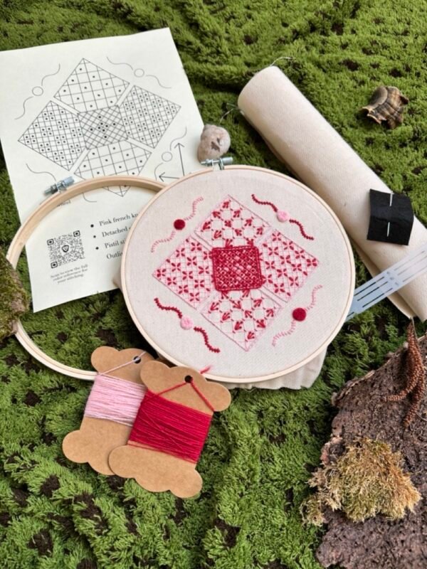 trellis-embroidery kit Crewel Embroidery Workshop | Trellis Flower
